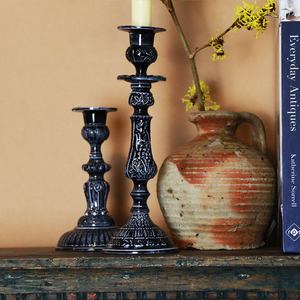 Enamel Candlestick large - Slate