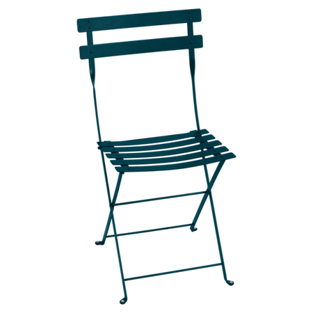 Fermob Bistro metal folding chair in Acapulco Blue