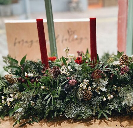Festive Floral & Foliage Table Centrepiece - Thursday 27th November 2025