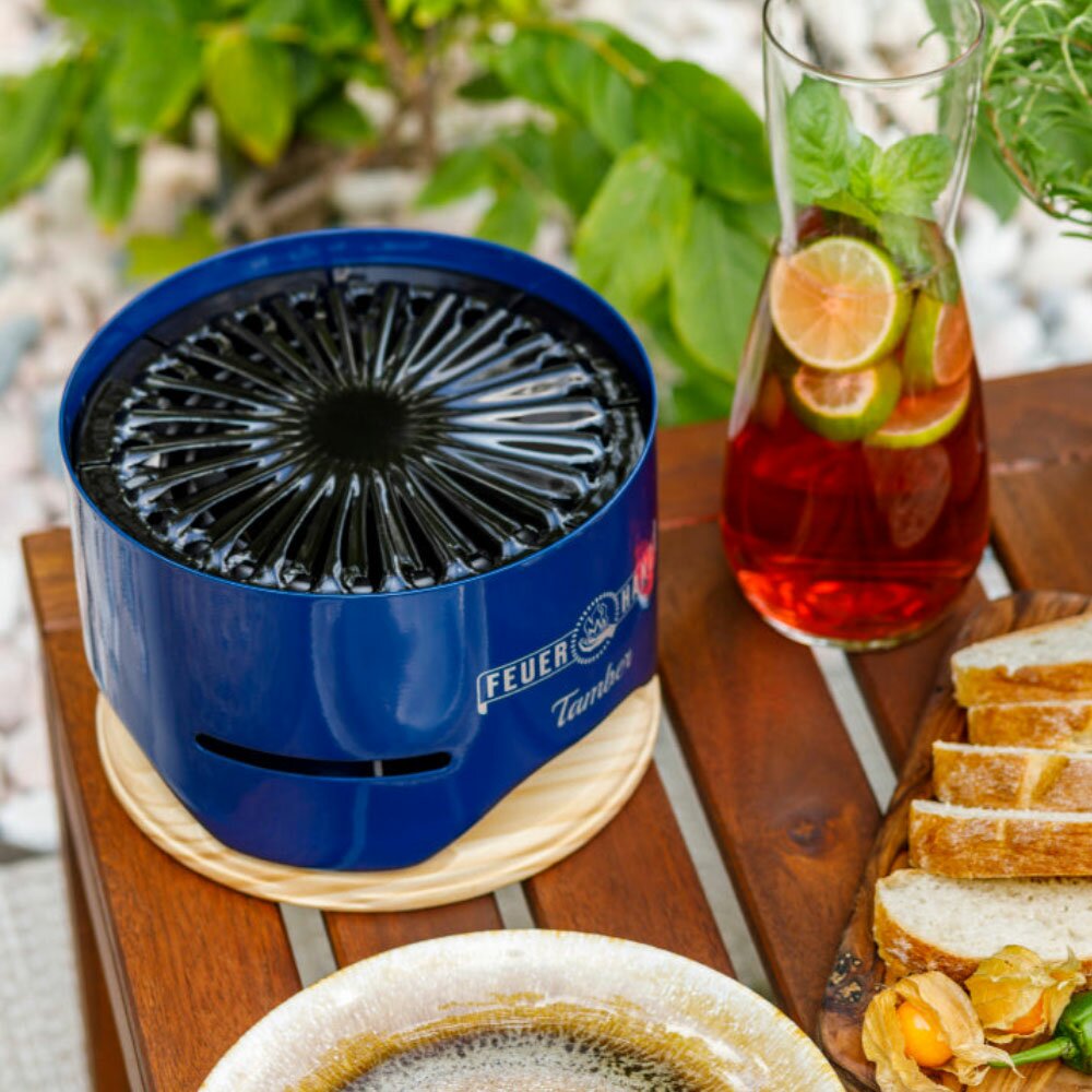 Feuerhand Tamber Table Top Cobalt Blue Grill Beetham Nurseries