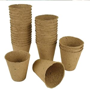 Fibre 8cm Pots (Pack of 12)