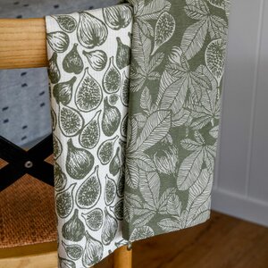 Fig Tree Burnt Olive 2 Pack Tea Towels