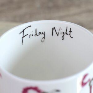 Friday Night Flamingo Mug by Anna Wright