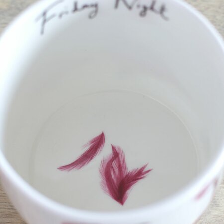 Friday Night Flamingo Mug by Anna Wright