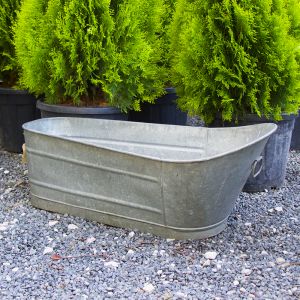 Galvanised Bath Planter