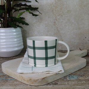 Gingham Check Mug - Forest