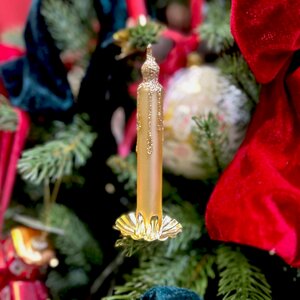 Gold Candle Tree Decoration Clip