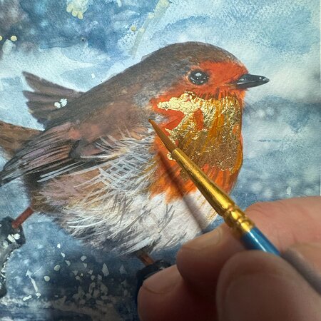 Gold Leaf and Watercolour Christmas Card Workshop - Friday 13th November 2026