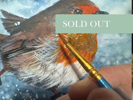 Gold Leaf and Watercolour Christmas Card Workshop - Friday 13th November 2026