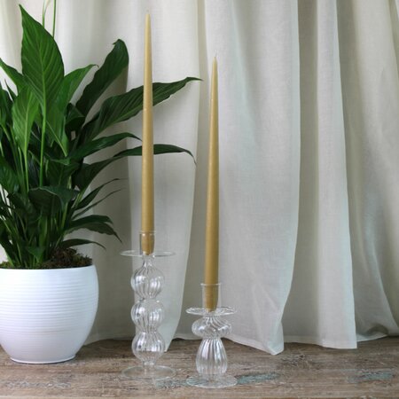 Golden Brown Taper Dinner Candles (Pack of 2)