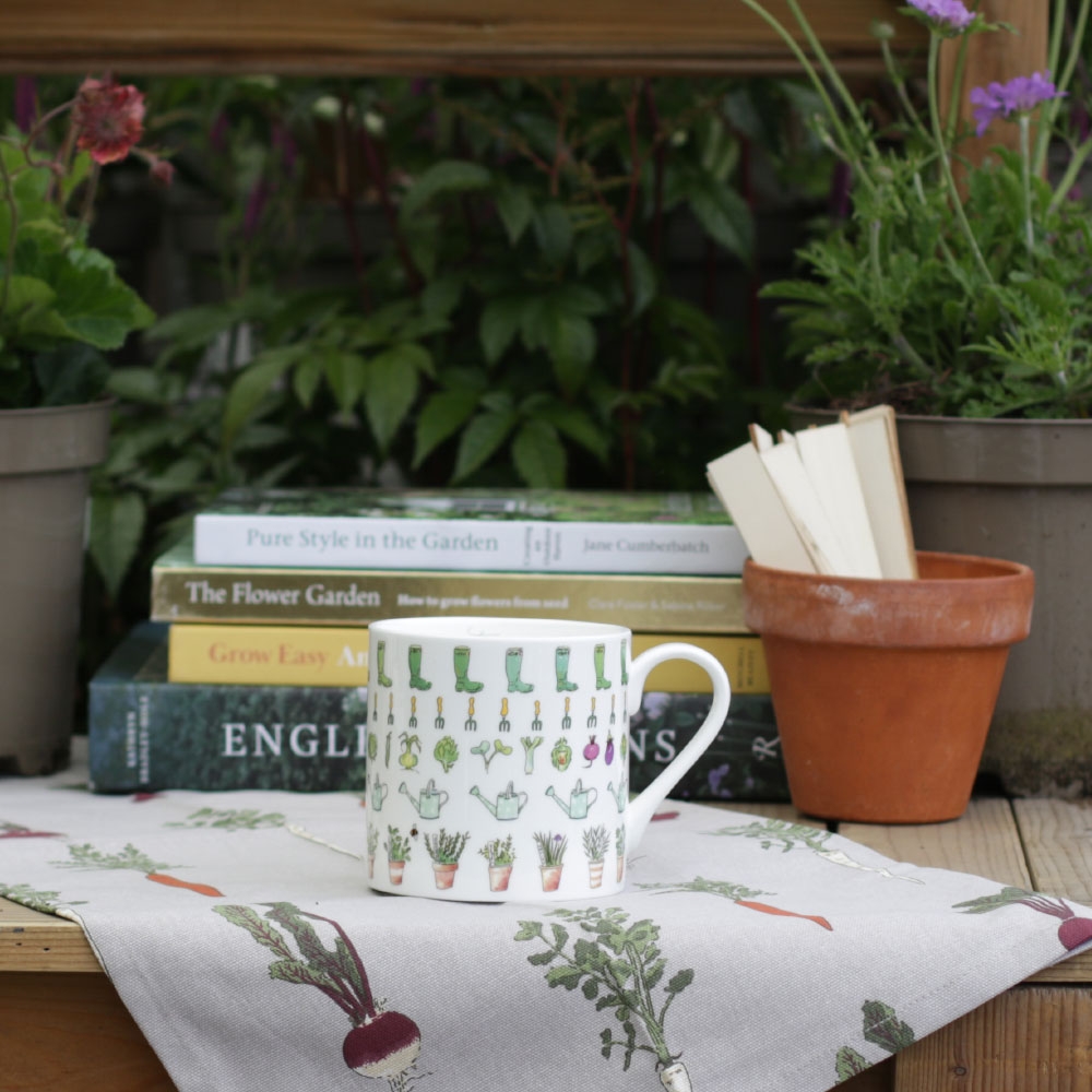 Green Fingers Large Mug by Sophie Allport Beetham Nurseries