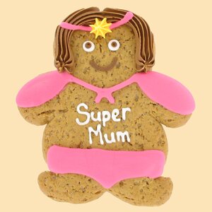 Hand‑Iced “Super Mum” Gingerbread Biscuit