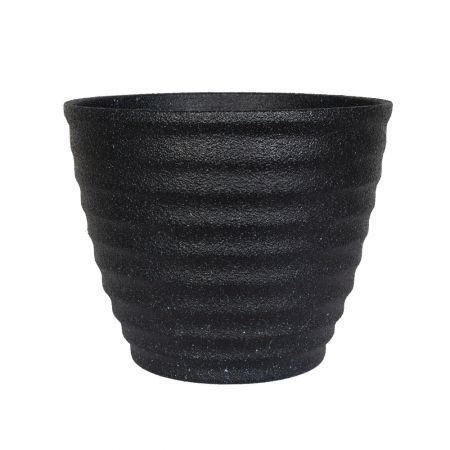 Hudson Large Black Outdoor Pot