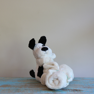 Jellycat Bashful Black & Cream Puppy Soother