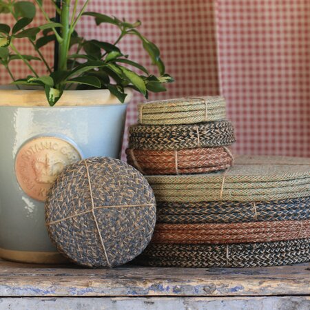 Jute Cornflower Coaster - Set of 4