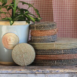 Jute Limpid Green Coaster - Set of 4