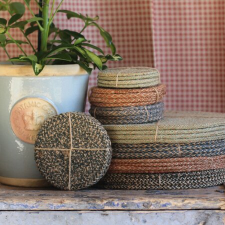 Jute Olive Coaster - Set of 4
