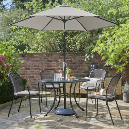 Kettler 2.5m Wind-Up Parasol in Stone