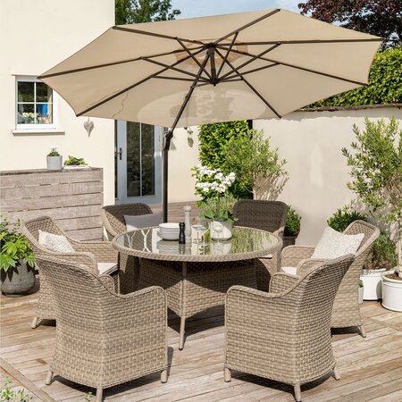 Kettler 3m Free Arm Stone Parasol