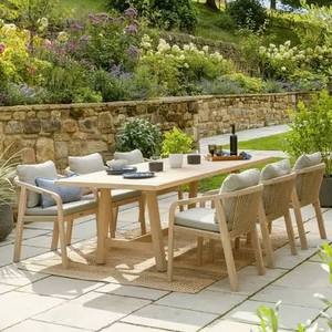 Kettler Cora Rope 6 Seater Rectangular Table Dining Set