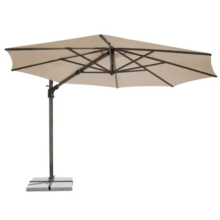 Kettler Luna Cantilever 3m Round Parasol in Stone
