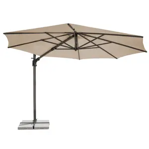 Kettler Luna Cantilever 3m Round Parasol in Stone