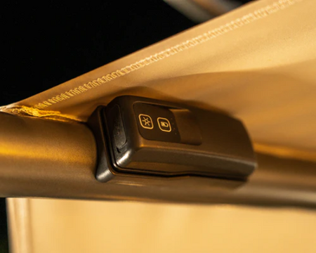 Orion 3m Round LED Cantilever Parasol with Granite Base & Night Cover Switch