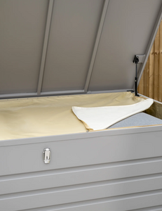 Kettler Pebble Medium Storage Cushion Box Aluminium Open