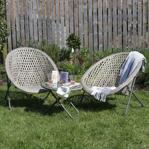 Faux Rattan Folding Lounge Set