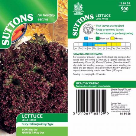 Lettuce Seeds - Lollo Rossa