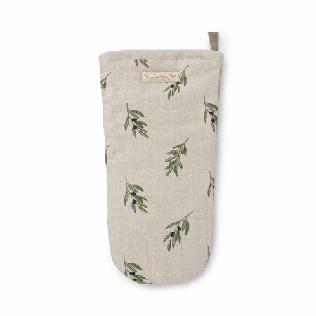 Linen Olive Branches Oven Mitt by Sophie Allport