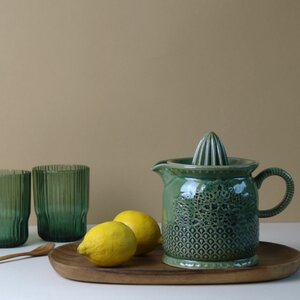 Liselu Green Stoneware Lemon Juicer