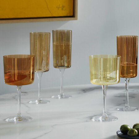 LSA Gems Champagne Flutes with Gem collection