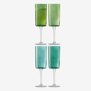 LSA Gems Champagne Flute Jade Green