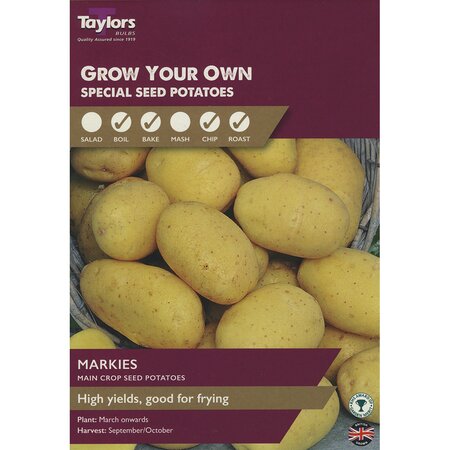 Markies Main Crop Seed Potatoes (pack of 10 Tubers)