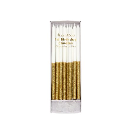 Meri Meri Gold Glitter Dipped Candles