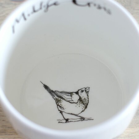 Midlife Crisis Bird Mug by Anna Wright