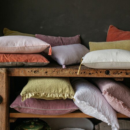 Misi Olive Green Velvet Cushion 30x50cm