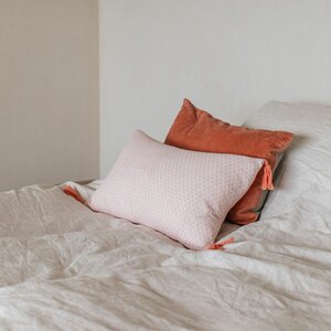Misi Washed Coral Velvet Cushion 30x50cm
