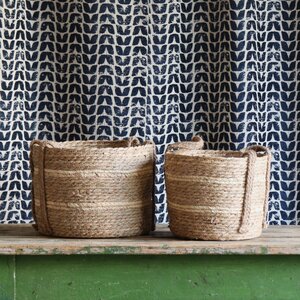 Natural Medium Straw / Corn Basket