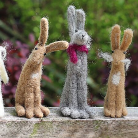 Needle-felted Spring Hares Workshop - Friday 12th March 2027