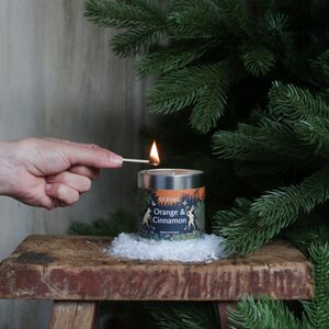 Orange & Cinnamon St. Eval Scented Christmas Tin Candle