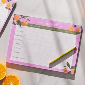 Orangerie A4 Weekly Meal Planner Pad by Once Upon a Tuesday
