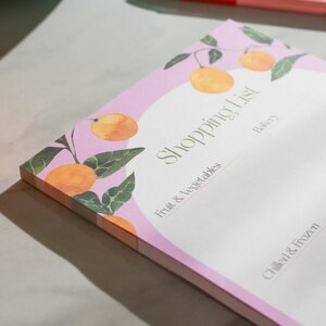 Orangerie A5 Shopping List Pad by Once Upon a Tuesday