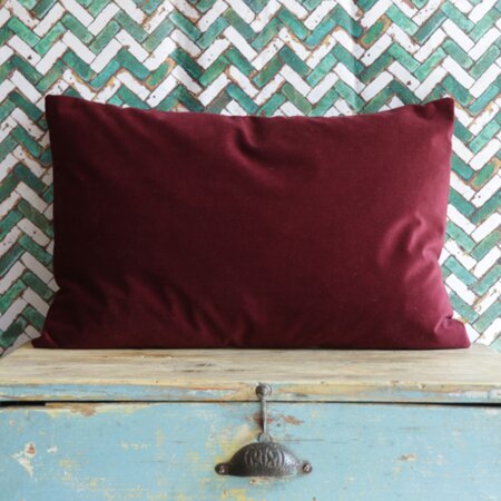 Oxblood Feather Filled Cushion 40x60cm