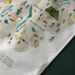 Paddle The Lakes Tea Towel by Oldfield Design Co