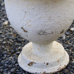 Pair of French Small White Urns