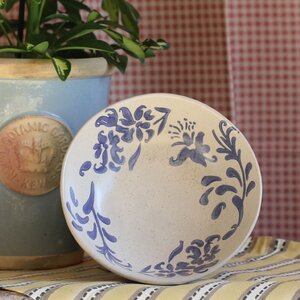 Petunia Stoneware Blue Bowl
