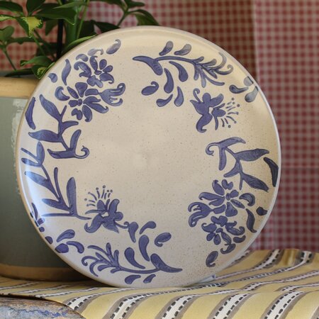 Petunia Stoneware Blue Dinner Plate