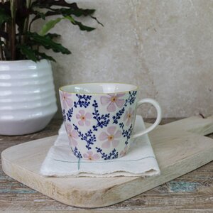 Pink Periwinkle Stoneware Mug